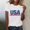 thumbnail image 6 of Bgstyu 250 Anniversary USA Shirt Women American Flag Graphic Independence Day Shirts 4th of July Patriotic Short Sleeve Stripe Tops, 6 of 7