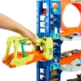 thumbnail image 4 of Hot Wheels City Ultimate Garage Playset from “Let’s Race” with 2 Toy Cars & Storage for 50+ Cars, 4 of 6