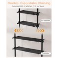 thumbnail image 5 of Adjustable Over The Toilet Storage Shelf, 4-Tier Ample Over Toilet Bathroom Organizer and Storage,Tension Mounted Above Toilet Storage Cabinet for Versatility, Fits 64-113 Inch Heights, Black, 5 of 12