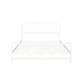 thumbnail image 1 of Francoise Modern Iron King Bed Frame, White, 1 of 8