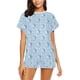 thumbnail image 1 of Conjunto de pijama corto para mujer con estampado de Scottish Terriers LKS308, 1 of 4