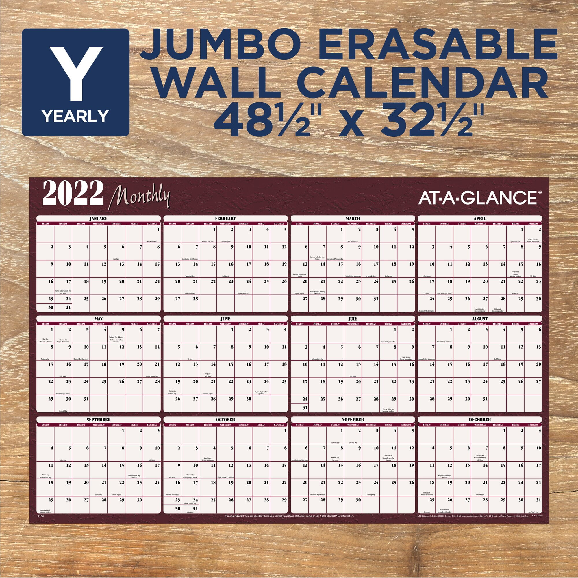 at-a-glance-wall-calendar-36-x-24-erasable-reversible-horizontal-pm20028-evolumix