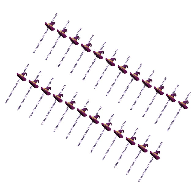 24 pajitas de papel de Halloween, pajitas para beber, novedad, interesantes decoraciones coloridas de 7,68 pulgadas, pajitas desechables para regalos Sombrero de bruja