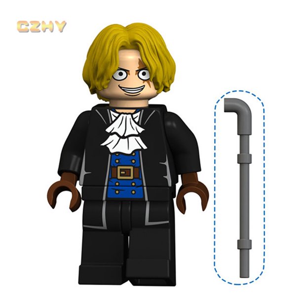 Anime Dibujos Animados Sanji Franky Luffy Sakazuki Edward Newgate Monkey D Garp Mini Bloques De Construcción Figura Juguetes Gao Jinjia unisex