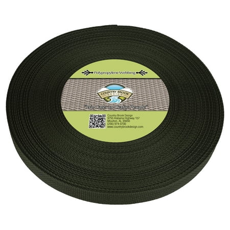 - Country Brook Design® 3/4 Inch Dark Olive Drab Polypropylene (Polypro) Webbing