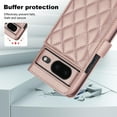 thumbnail image 5 of Case Wallet for Google Pixel 8, [Wristlet & Crossbody Strap] RFID Blocking 5 Card Slots Stand [Shockproof TPU Shell] PU Leather Magnetic Flip Cover Compatible with Google Pixel 8, Rosegold, 5 of 9