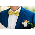 thumbnail image 3 of HISDERN Yellow Bow Tie for Men Self Tie Floral Bowtie Handkerchief Pocket Square Bowties Sets, 3 of 8