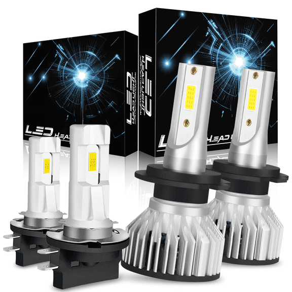 For 2009-2012 Hyundai Elantra LED Light Bulbs High Low Beam Headlamp 4pcs