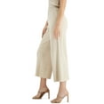 thumbnail image 3 of Lucy Paris Women's Ribbed Cropped Denver Pants Oatmeal Size XL, 3 of 4