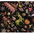 thumbnail image 3 of Soimoi Black Cotton Voile Fabric Reindeer,Oranaments & Tree Christmas Print Fabric by the Yard 42 Inch Wide, 3 of 7