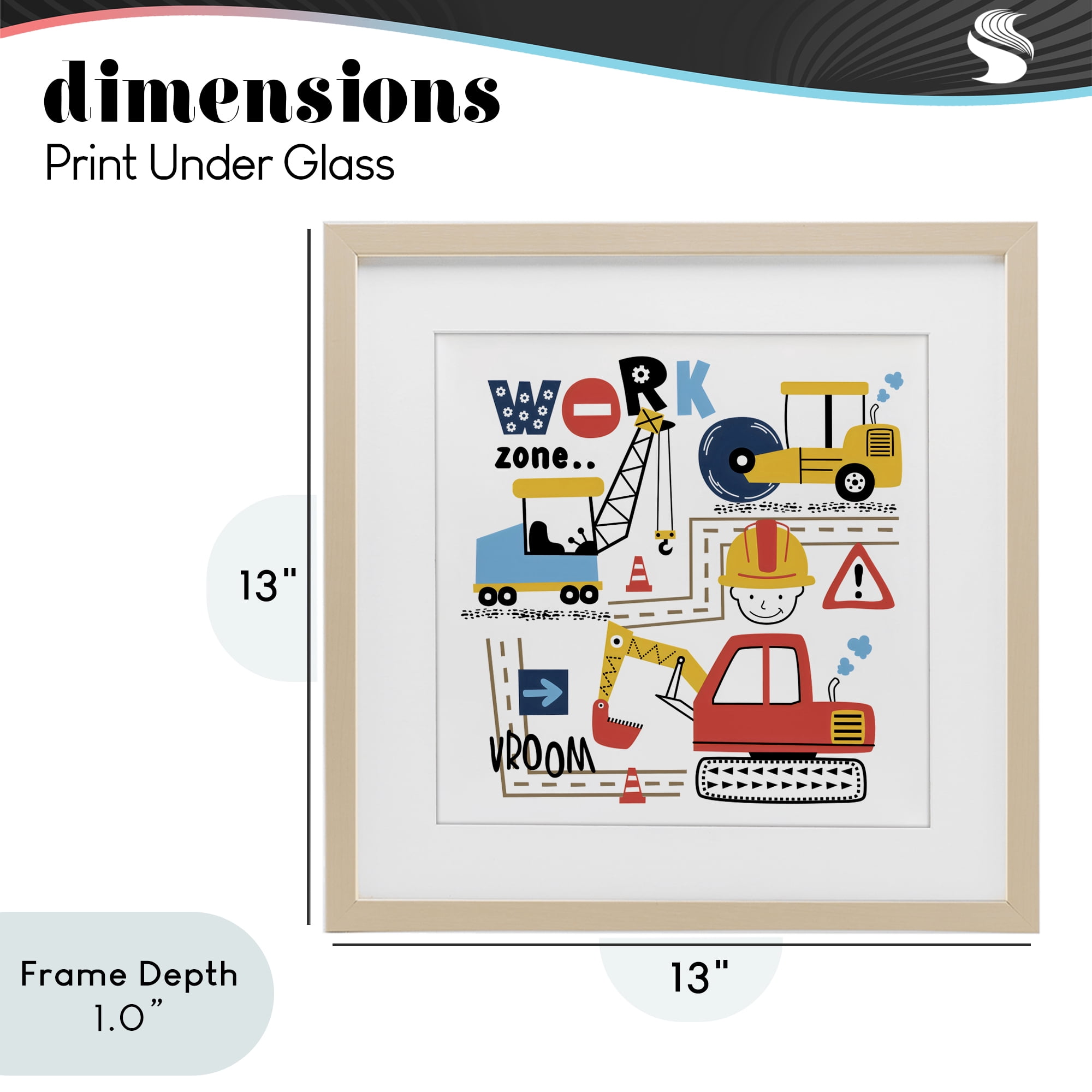 Stupell Industries Work Zone Construction Essentials Birch Framed Print Under Glass, design by Creative Studio