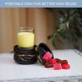 thumbnail image 3 of PALANCHY Wax Melt Warmer Ceramic 3-in-1 Oil Burner Electric Candle Wax Warmer Burner Melter Fragrance Warmer for Scented Waxs Home Office Bedroom Aromatherapy Gift& Décor (White& Black(2 Pack)), 3 of 6