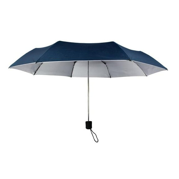 GustBuster 2425NA-SI 42 in. Rain Tamer Manual Open Sunblock Umbrella, Navy & Silver