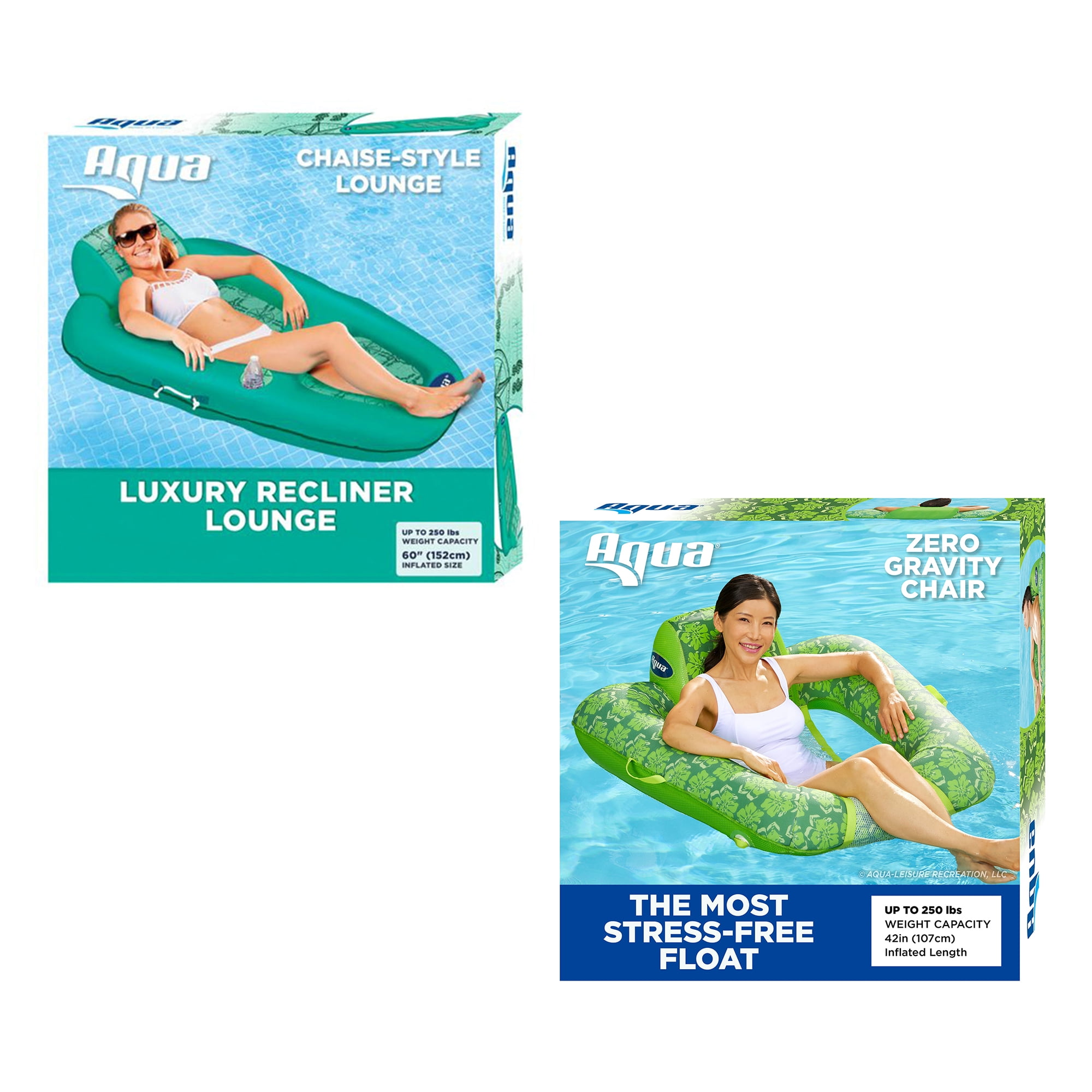 Buy Aqua Leisure Polyknit Luxe Pool Lounger & Zero Gravity Recliner, Green Online at Lowest