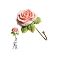thumbnail image 2 of Flower Wall Coat Hook Decorative Wall Hooks for Hanging Coats Hats Towels Robes Keys Bags Sturdy Resin Metal Hook for Entryway Bedroom Bathroom, 1 Hook, 2 of 9