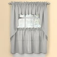thumbnail image 3 of Collections Etc LORRAINE HOME FASHIONS Ribcord Window Curtain Tailored Valance, 54" x 12", Gray, 3 of 3