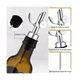 thumbnail image 3 of 6 piezas de vertedores de botellas de licor de acero inoxidable con peso, dispensador automático de aceite de oliva, pico vertedor de alcohol balsámico (plata), 3 of 7