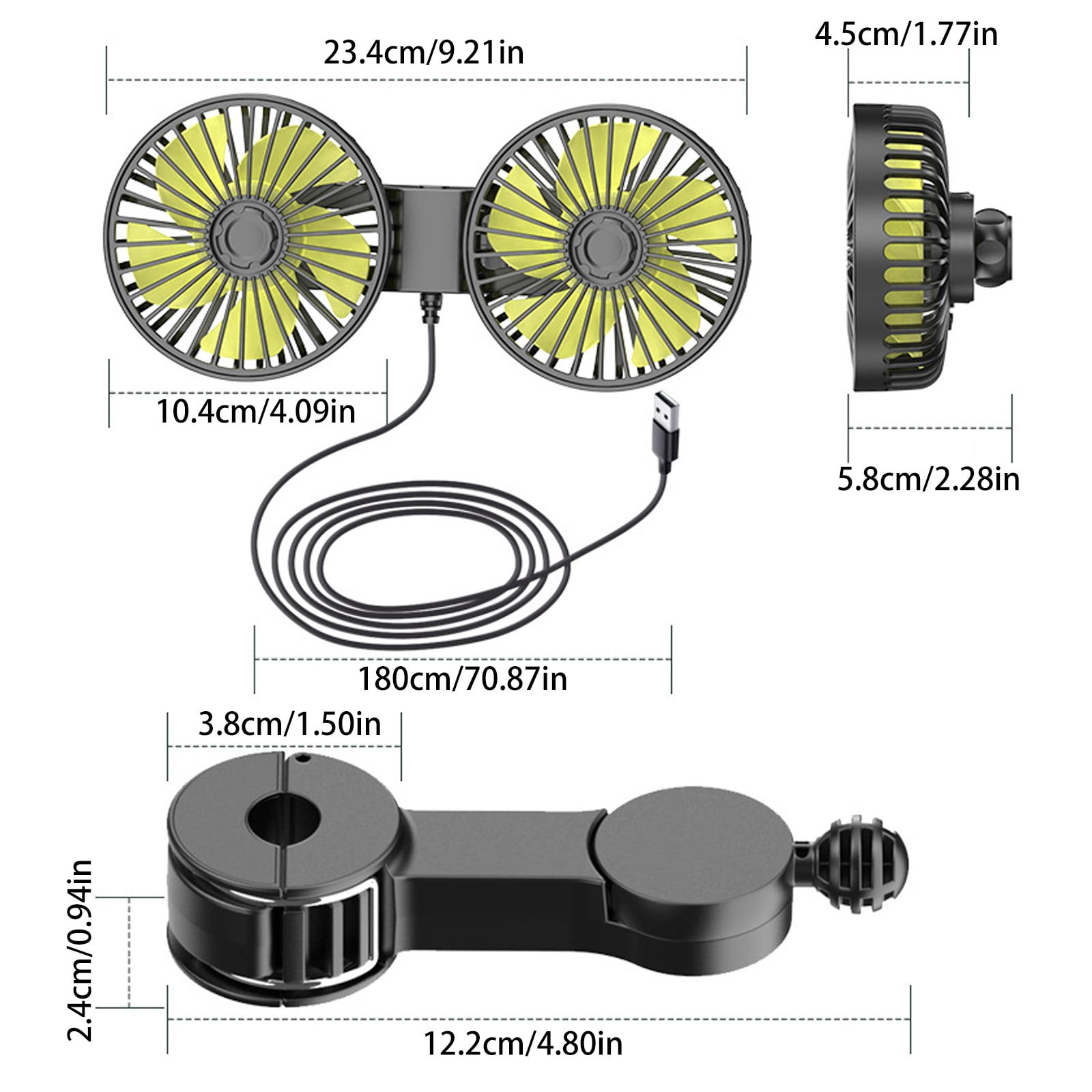 Jrocdr Portable - Table Top Fan Small Electric Fan Mini Personal Fan Fan For Room Car Seat Fan Battery Fans Portable Rechargeable