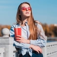 thumbnail image 3 of 20 oz Red Stainless Steel Vacuum Insulated Travel Tumbler with Lid - 12 Pack, 3 of 7
