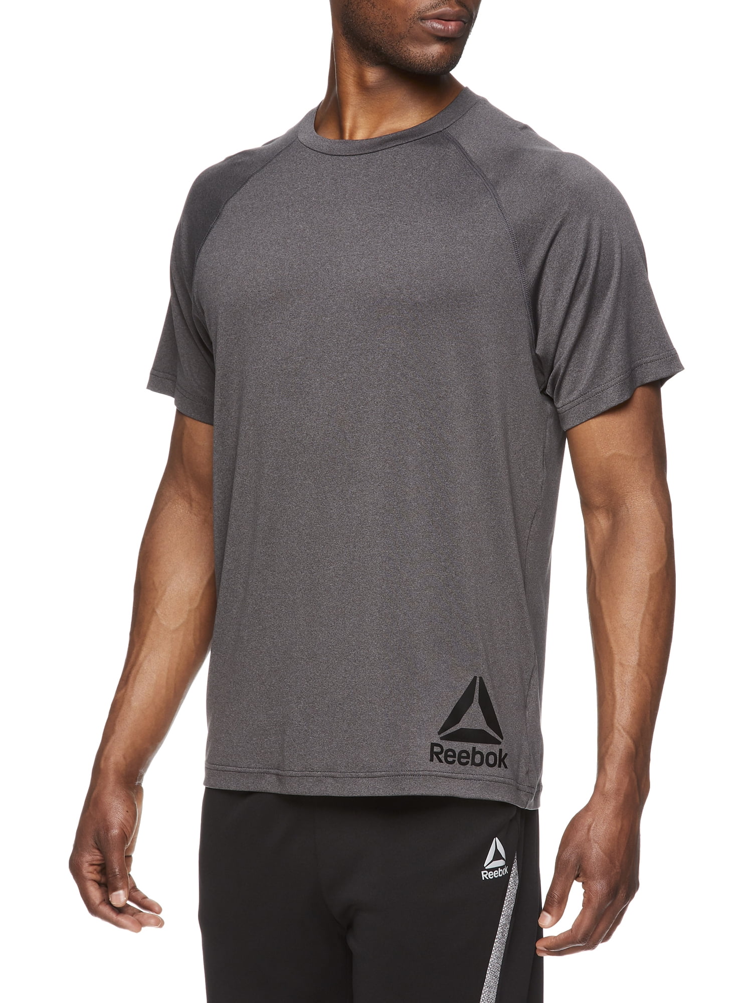 Reebok Men's Duration Quick Dry Short Sleeve Athletic T-Shirt, Up 