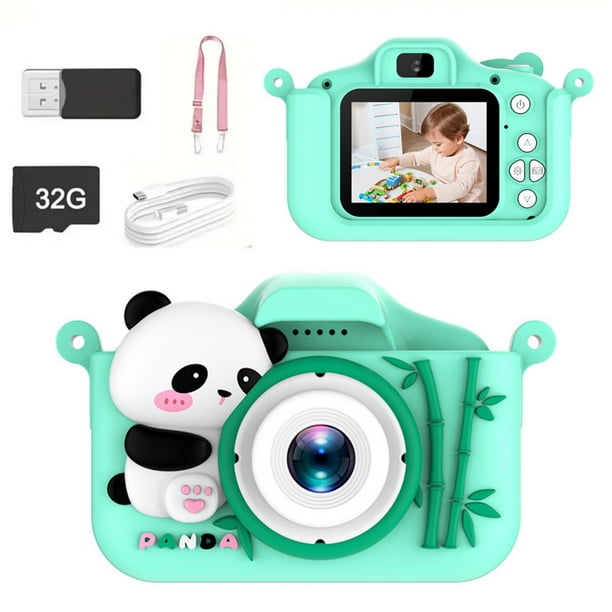 Cámara digital Pisexur para niños, 1080P, con tarjeta de 32 GB, de silicona suave y resistente a los golpes, ideal como regalo de cumpleaños para niñas y niños de 3 a 12 años. Electrónica infantil, o