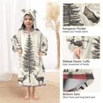 thumbnail image 3 of FORMRS Wearable Blanket Hoodie with Sleeves for Kids Cozy Flannel Sweatshirt, Black Deer, 3 of 7