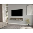 thumbnail image 2 of Pemberly Row Contemporary Floating TV Stand Engineered Wood Light Oak, 2 of 7
