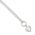 thumbnail image 1 of 925 Sterling Silver Puffed Heart Charm Bracelet, 1 of 2