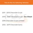 thumbnail image 2 of MAX Advanced Brakes - Front Brake Kit For 2011-2015 Chevy Cruze (Excl.l. Diesel)| Carbon Ceramic Brake Pad and Rotor Kit| Daily Driving Geomet Coated Brake Rotors, 2 of 9