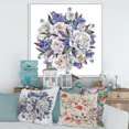 thumbnail image 3 of Designart Bouquet Peonies In White and Blue FLOAT FRAME WALL ART, 3 of 4