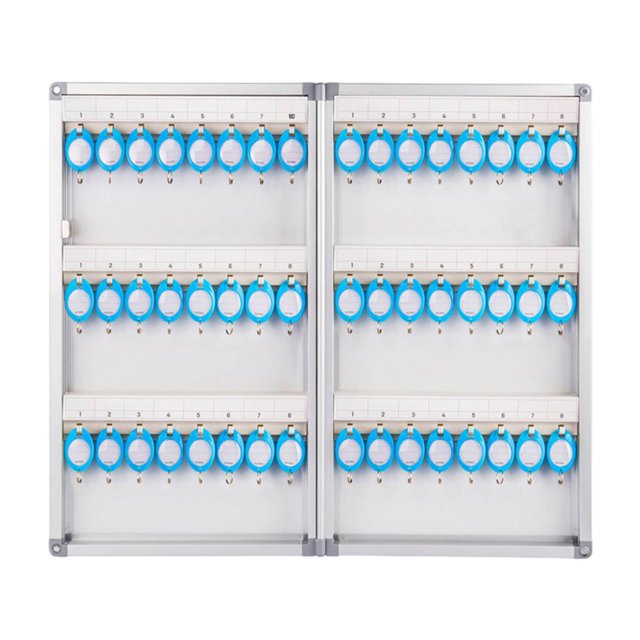 Armario para llaves con cerradura, armario combinado, caja de almacenamiento de seguridad versátil, organizador de llaves, estuche para hotel, garaje, 48 Posición