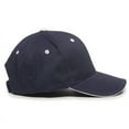 thumbnail image 6 of Outdoor Cap 00045727467491 Brushed Twill Sandwich Visor Cap, Navy & White - One Size, 6 of 9