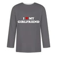 thumbnail image 3 of VBTAPA Valentines Day Gifts for Boyfriend 3/4 Sleeve T-shirt Mens Letter Graphic Tees Lightweight Casual Workout Shirts Prime Sales of The Day Gray XXL, 3 of 5