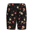 thumbnail image 4 of Picia Red White Flowers Pajama Shorts for Men, Men's Pajama Bottoms, Sleepwear,Short Pajama Pants-Small, 4 of 9