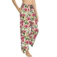 thumbnail image 2 of Xecao Rose Flowers Women's Straight Lounge Pajama Pants: The Epitome of Relaxed Sleepwear, 2 of 9