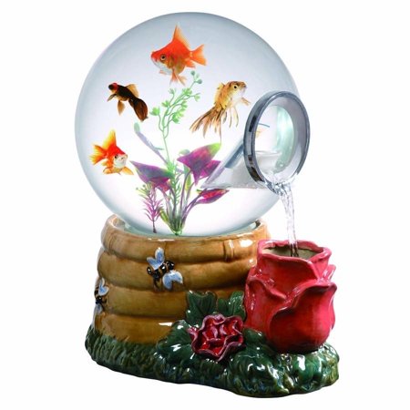 Aquatica Gallery LLC Magic Globe Honey Rose Waterfall Aquarium