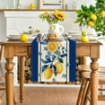 thumbnail image 4 of Sm:)e Lemon Summer Table Runner,Summer Holiday Tasty Fruit Healthy Fruit Vintage Watercolor Rustic Botanic Table Cover,12 x 18 Inch, 4 of 6