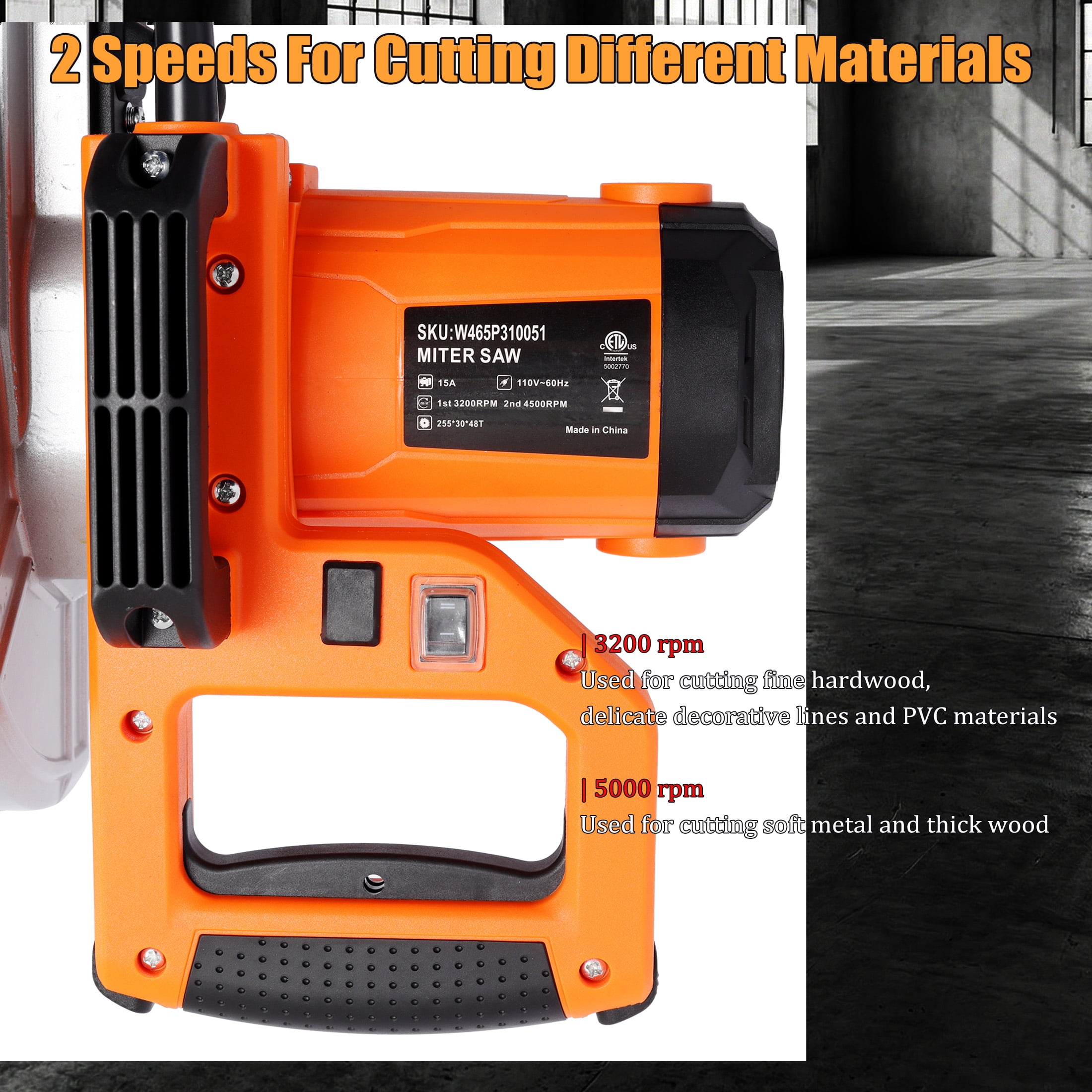 10-Inch Miter Saw, Sliding Compound Miter Saw, 2-Speed 5000/3200 Rpm, Single Bevel 0-45 ° , 48t Blade Evolution Table Saw, Wood Working Tools And Equipment, Cutting Wood Pvc Or Soft Metal