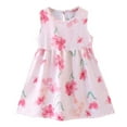 thumbnail image 1 of Robes d'Été pour Petite Fille, Robe Décontractée Sans Manches à Fleurs, Taille 6-7T, 1 of 2