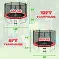 thumbnail image 2 of Outdoor Trampolines 8ft 10ft 12ft 14ft 15ft,Exercise Trampolines with Enclosure Net and Ladder,Recreational Anti-Rust Trampolines for Kids and Adults, 2 of 9