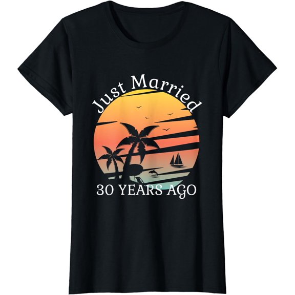 30th Wedding Anniversary Cruise Just Married 30 Years T-Shirt
