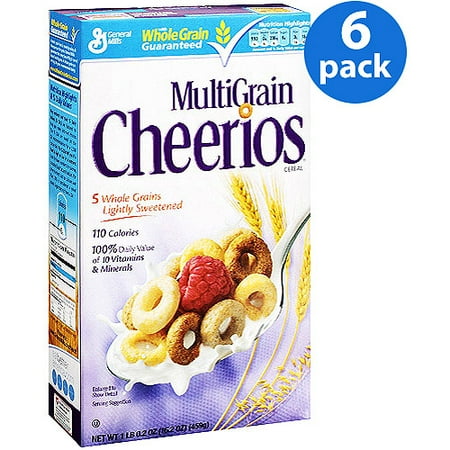 Multigrain Cheerios Cereal, 16.2 oz (Pack of 6)
