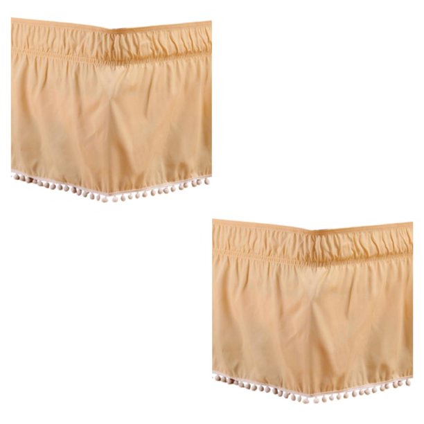 Kearding Faldón De Cama Para Un Hogar Elegante Y Fácil De Mantener Durable Alrededor De La Cenefa De La Cama Sábana Beige US-Queen60*80in Beige Reina de EE. UU. 60 * 80 pulgadas 2Conjunto
