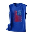 thumbnail image 4 of breaise Independence Day Tank Tops for Women Proud Patriotic Stars and Stripes Graphic Tshirts Cotton Sleeveless T-shirts Cami Athletic Crew Neck Tanks Work Blouses for Women, 4 of 4