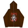 thumbnail image 2 of Sudaderas Y2K de chica oscura europea y americana para hombres y mujeres, sudaderas con capucha góticas para parejas, sudadera de Cremallera larga Harajuku, 2 of 4