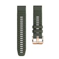 thumbnail image 3 of Watch Bands For Garmin Fenix 7s / 6s Pro / 5s Plus / Instinct 2s , Horizontal Stripes Silicone 20mm Strap With Rose Gold Buckle, 3 of 3