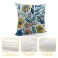 thumbnail image 4 of YINGXI  Blue and Yellow Floral Leaves Watercolor Decorative Pillow Covers Cozy Soft Throw Pillowcase Square Couch Cushion Cover for Home Decor Sofa Living Room Bed Car 20x20in, 4 of 5