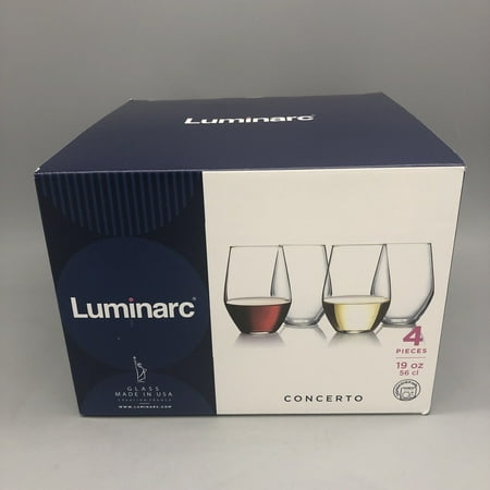 

Luminarc Concerto Stemless Wine (Set of 4) 19 oz Clear