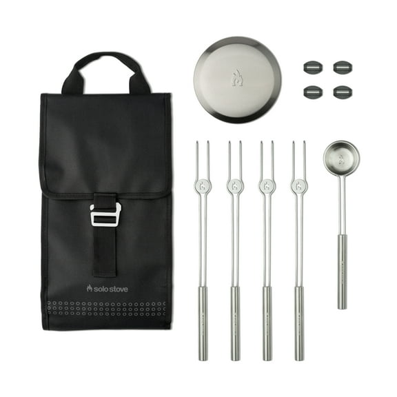 Solo Stove Mesa Accessory Pack XL | Incl. 4 Stainless Steel Mini Sticks   Stick rests, Pellet Scoop, Mesa XL Lid, Carry Case, Accessories for Outdoor Fire pit Mesa XL, 8.8 x 16 in, 2.5 lbs