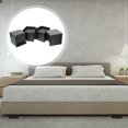 thumbnail image 4 of CUITING 4pcs Square Furniture Risers Rubber Bed Risers Table Chair Height Lift Riser, 4 of 10